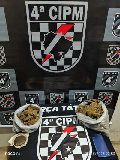 Imagem da notícia Homem com super maconha é preso por tráfico de drogas em Chapadão do Sul